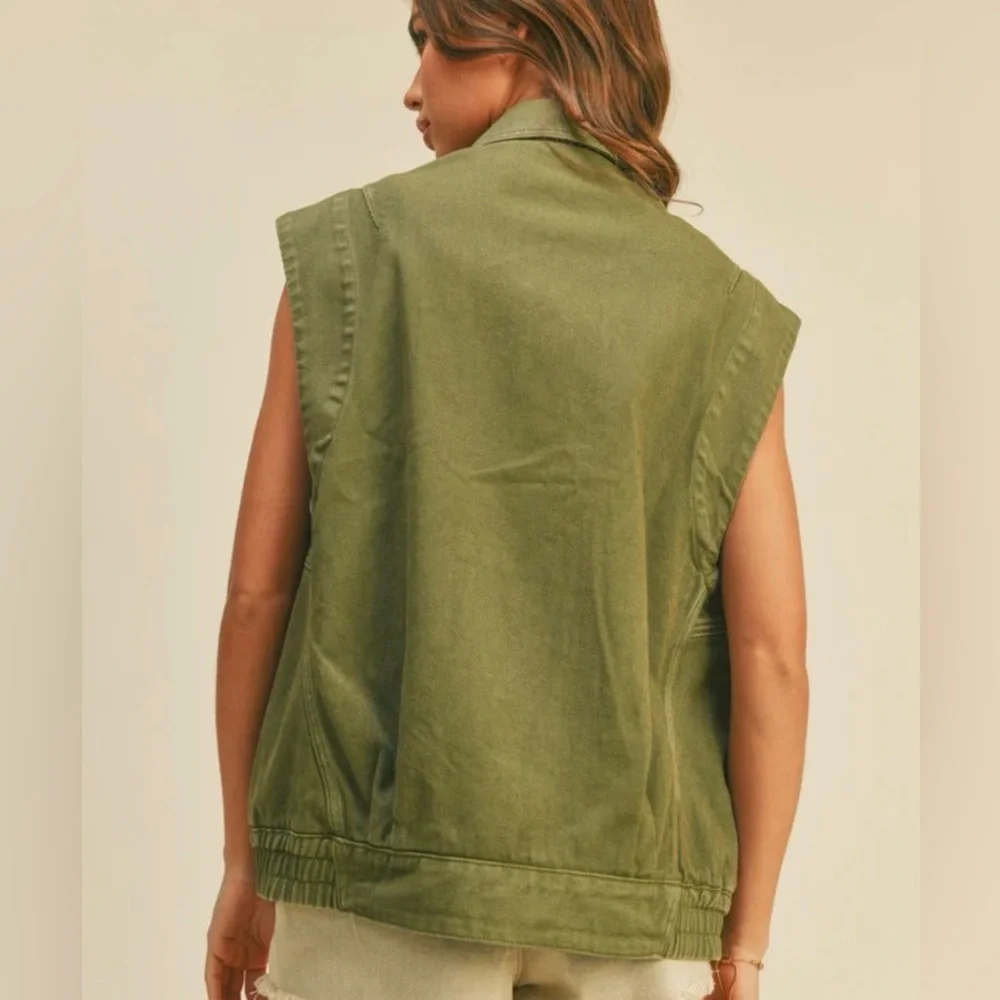 Miou Muse Green Utility Vest Size S/M - Picture 3 of 12